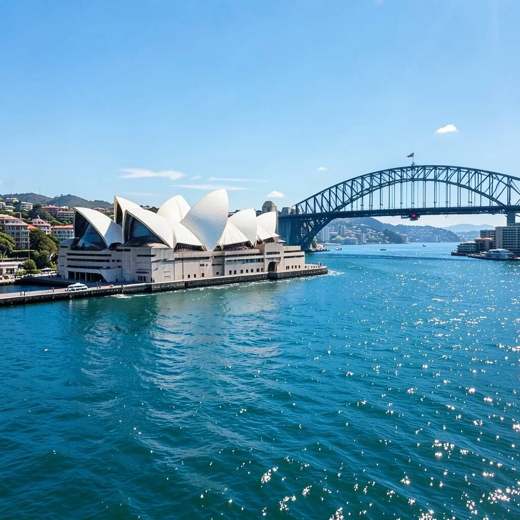 Sydney harbour and Opera House