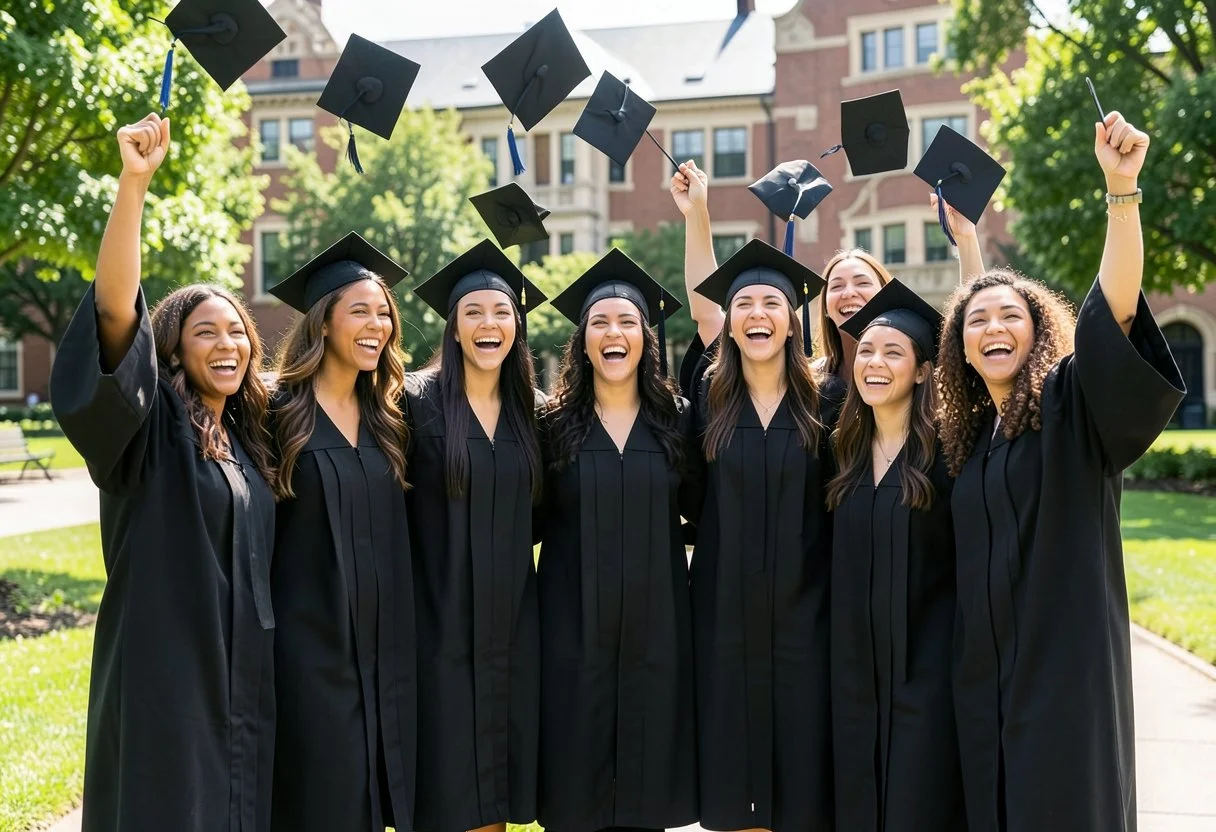 Graduates celebrating together